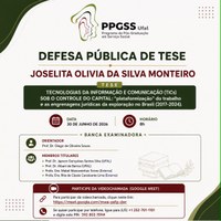 Banca de Defesa de Tese  de JOSELITA OLIVIA DA SILVA MONTEIRO