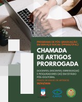 Prorrogação do prazo para o envio de artigos